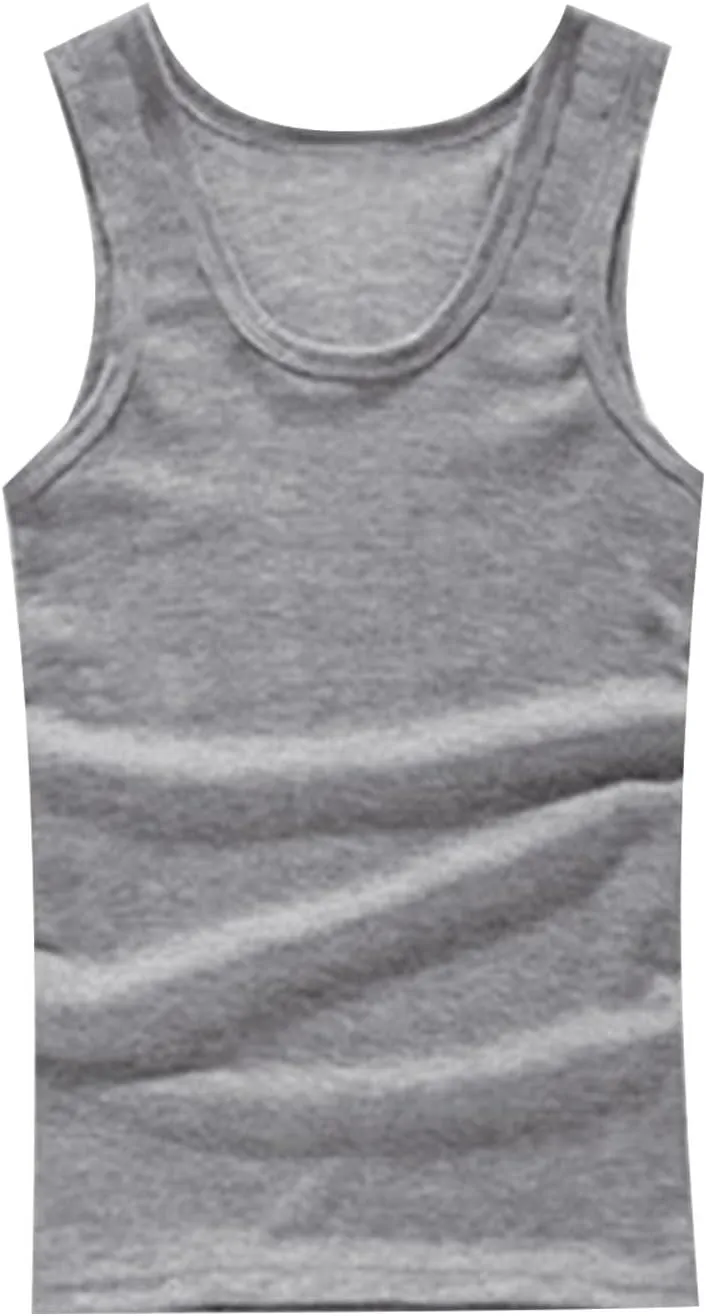 2 Pack Mens Shapewear Tank Top Lightweight Sleeveless Compression Shirt Men Plain Crewneck Workout Undershirt Slim Fit