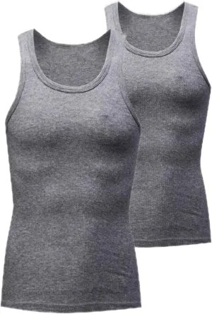 2 Pack Mens Shapewear Tank Top Lightweight Sleeveless Compression Shirt Men Plain Crewneck Workout Undershirt Slim Fit