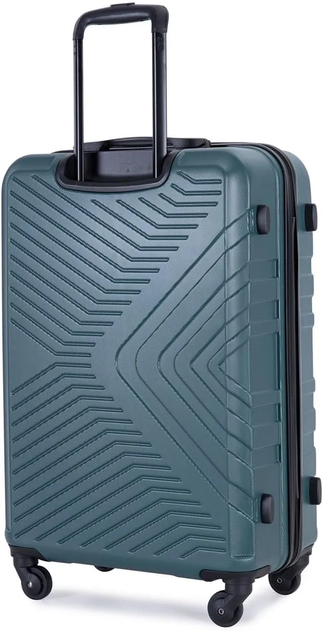 3 Piece Luggage Set,Travel Suitcase&Hard Shell Suitcases&Rolling Suitcase,Hardshell Luggage Sets with Spinner Wheels,Two Hooks,TSA Lock,Adjustable Pull Rod,Small&Lardge, ABS (20/24/28) (Dark Green)