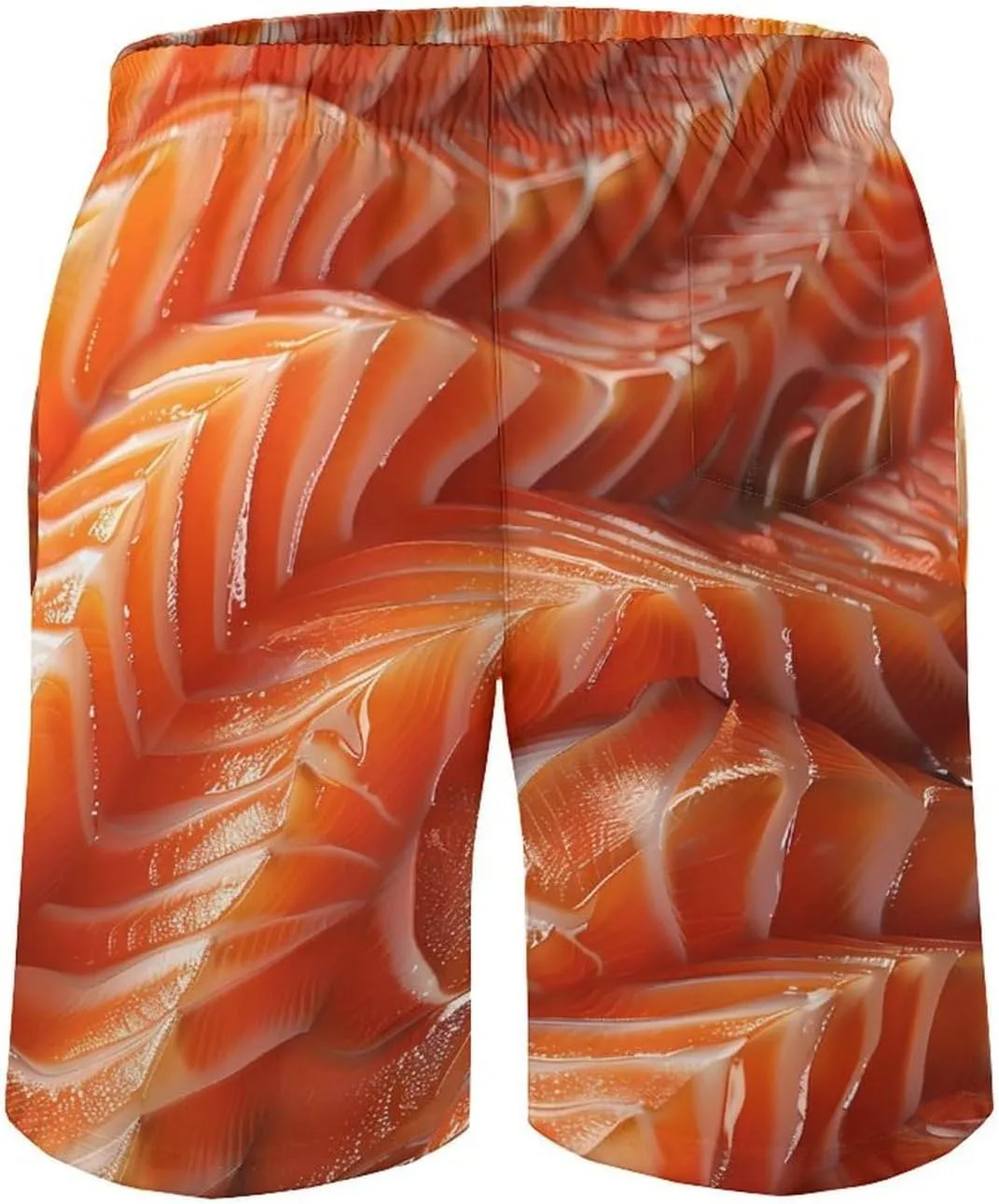 3D Funny Realistic Food Salmon Sushi Men's Swim Trunks Quick Dry Board Shorts Breathable Summer Beach Shorts Bathing Suits