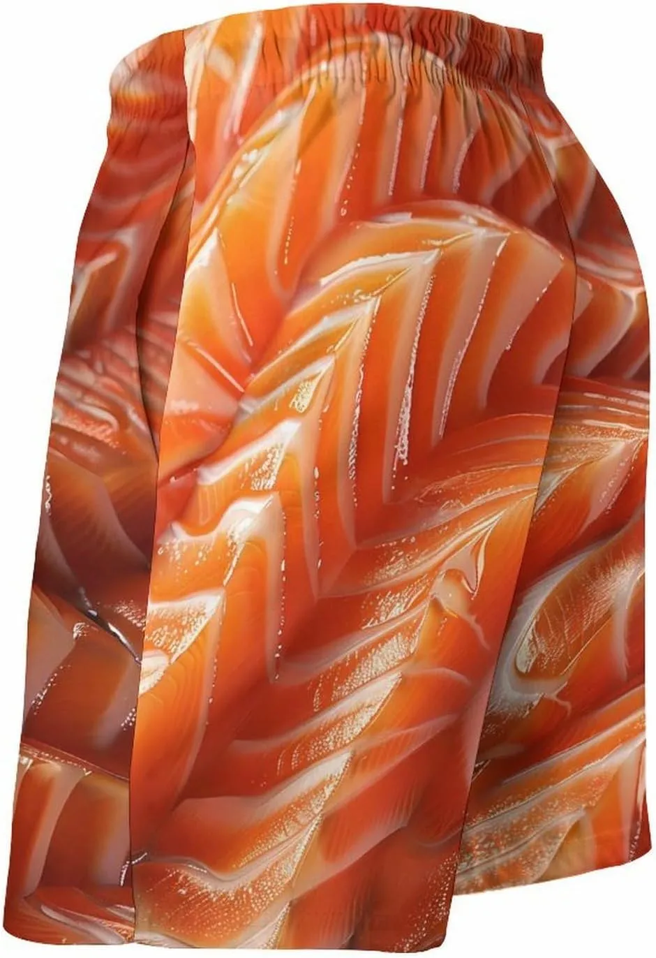 3D Funny Realistic Food Salmon Sushi Men's Swim Trunks Quick Dry Board Shorts Breathable Summer Beach Shorts Bathing Suits
