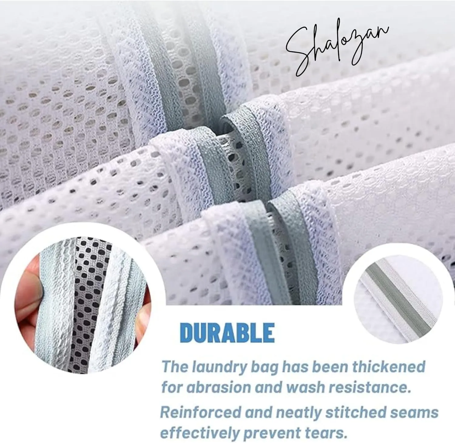 4 Large (16x20 inches) Honeycomb, durable Coarse Mesh Laundry Bags for washing machines, travel bags, with Zipper lock for Delicates (bras, lingerie, underwear, socks, stockings, blouse, silk)