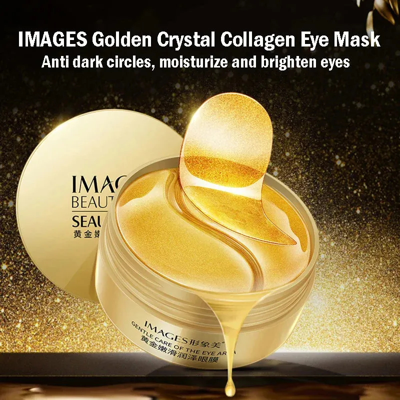 60 Piece Gold Crystal Collagen Eye Mask For Dark Circles & Eye Bags