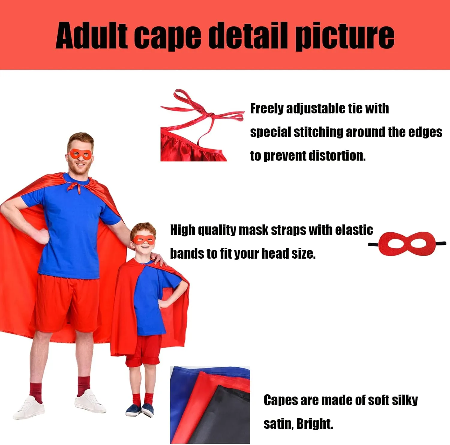 Adult Superhero Capes and Masks - Halloween Vampire Cape Superhero Party Capes Superhero Costume