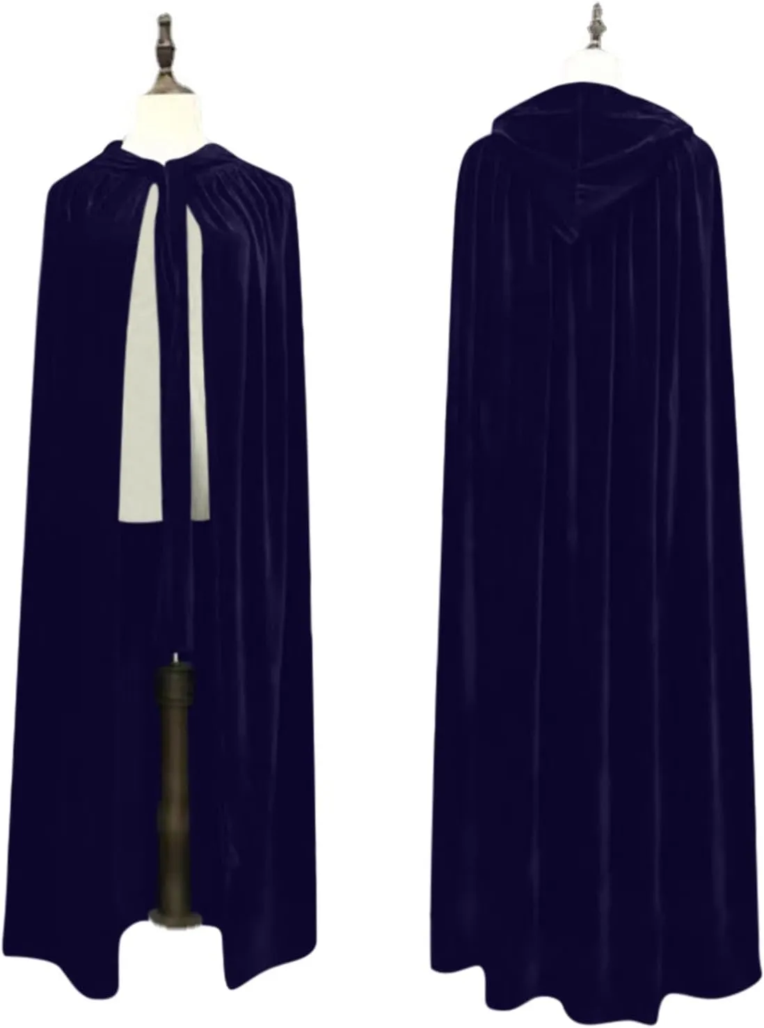 Adults Unisex Halloween Cloak Velvet Cloak Cape Wizard Hooded Party Halloween Cosplay Costume Winter Hooded Cardigan