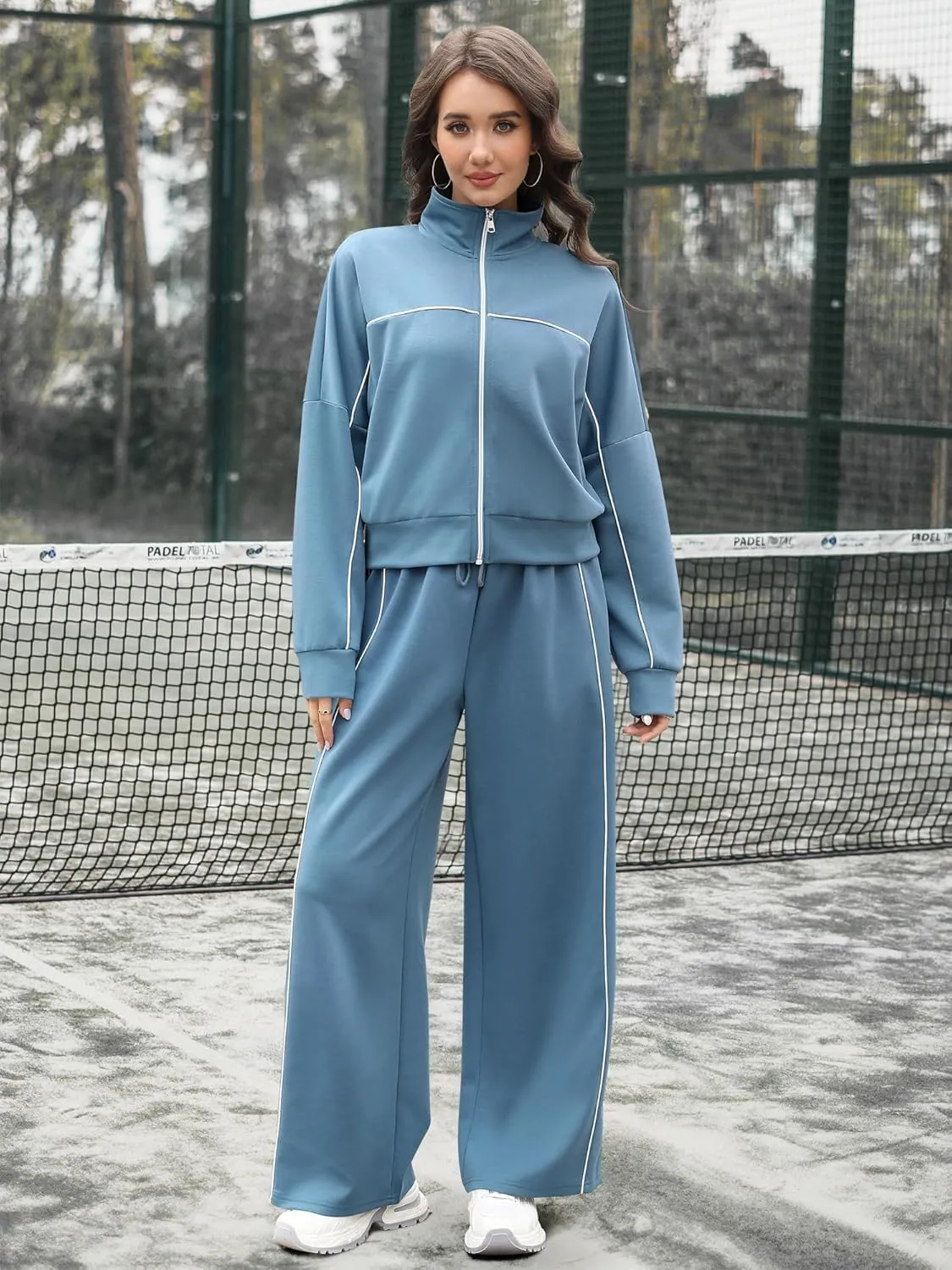 AVAMO 2 Piece Tracksuit for Women Sweatsuits Sets Outfits Long Sleeve Zip Up Sweatshirt Long Pants Jogging Suits