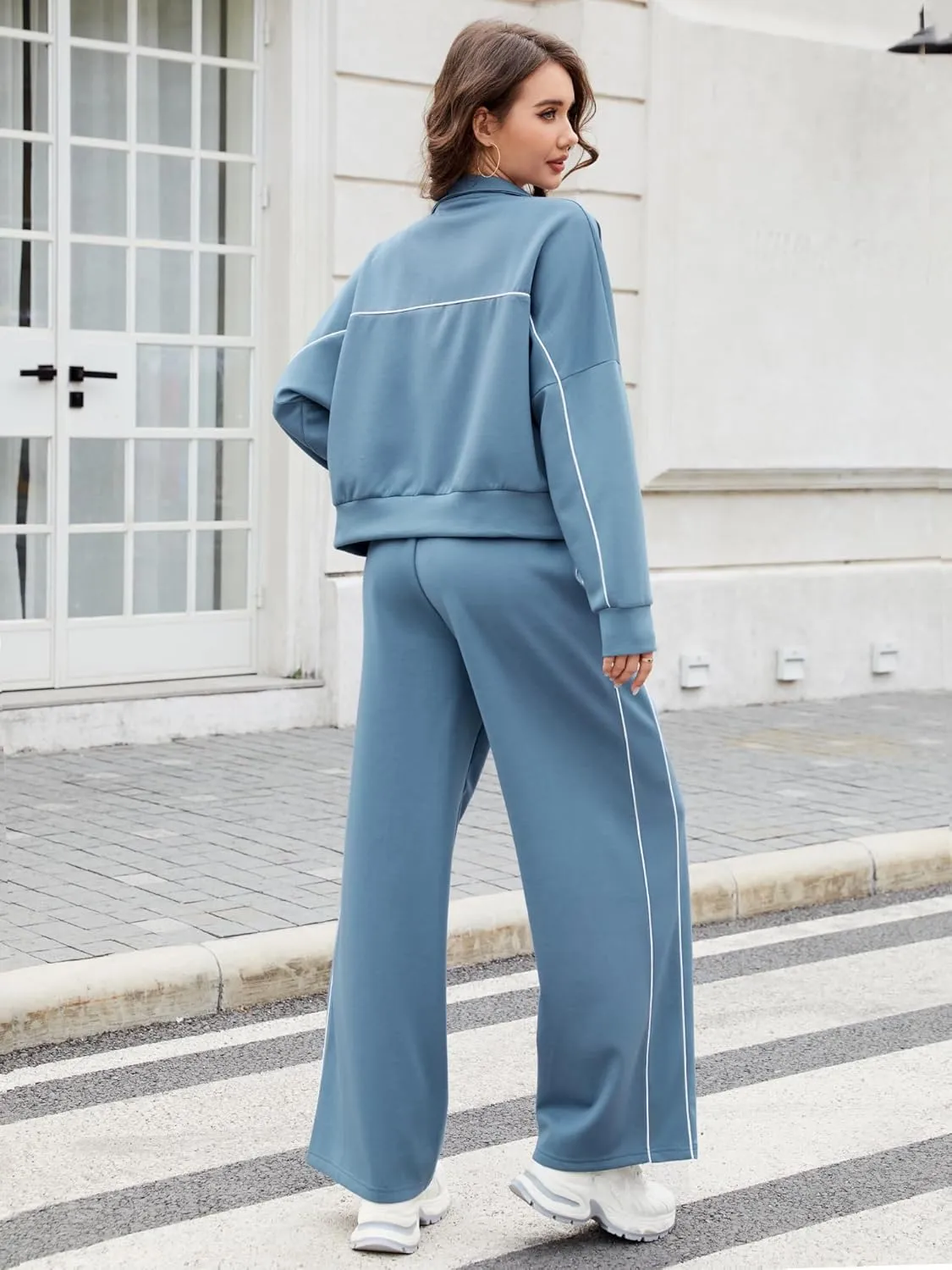 AVAMO 2 Piece Tracksuit for Women Sweatsuits Sets Outfits Long Sleeve Zip Up Sweatshirt Long Pants Jogging Suits