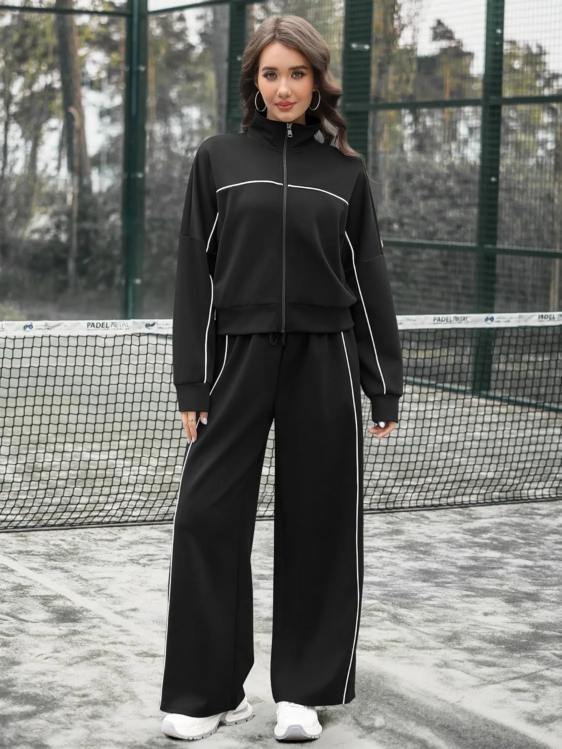 AVAMO 2 Piece Tracksuit for Women Sweatsuits Sets Outfits Long Sleeve Zip Up Sweatshirt Long Pants Jogging Suits