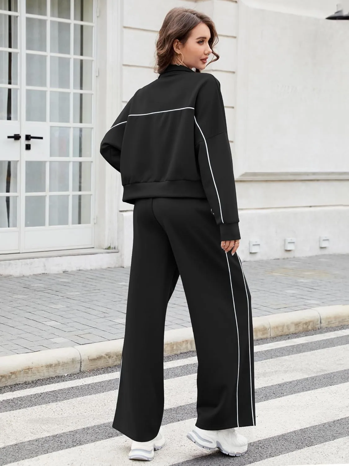 AVAMO 2 Piece Tracksuit for Women Sweatsuits Sets Outfits Long Sleeve Zip Up Sweatshirt Long Pants Jogging Suits