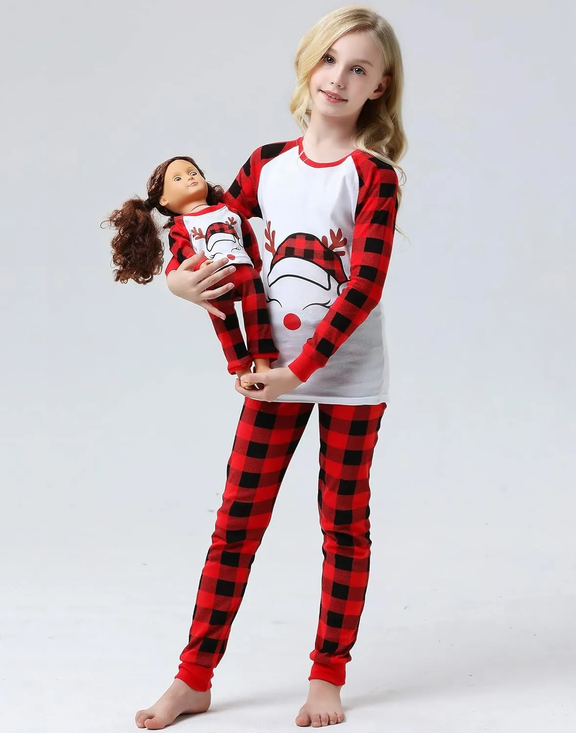 Babyroom Girls Pajamas Matching Doll Pjs Toddler Kids Cotton Sleepwear Christmas Clothes