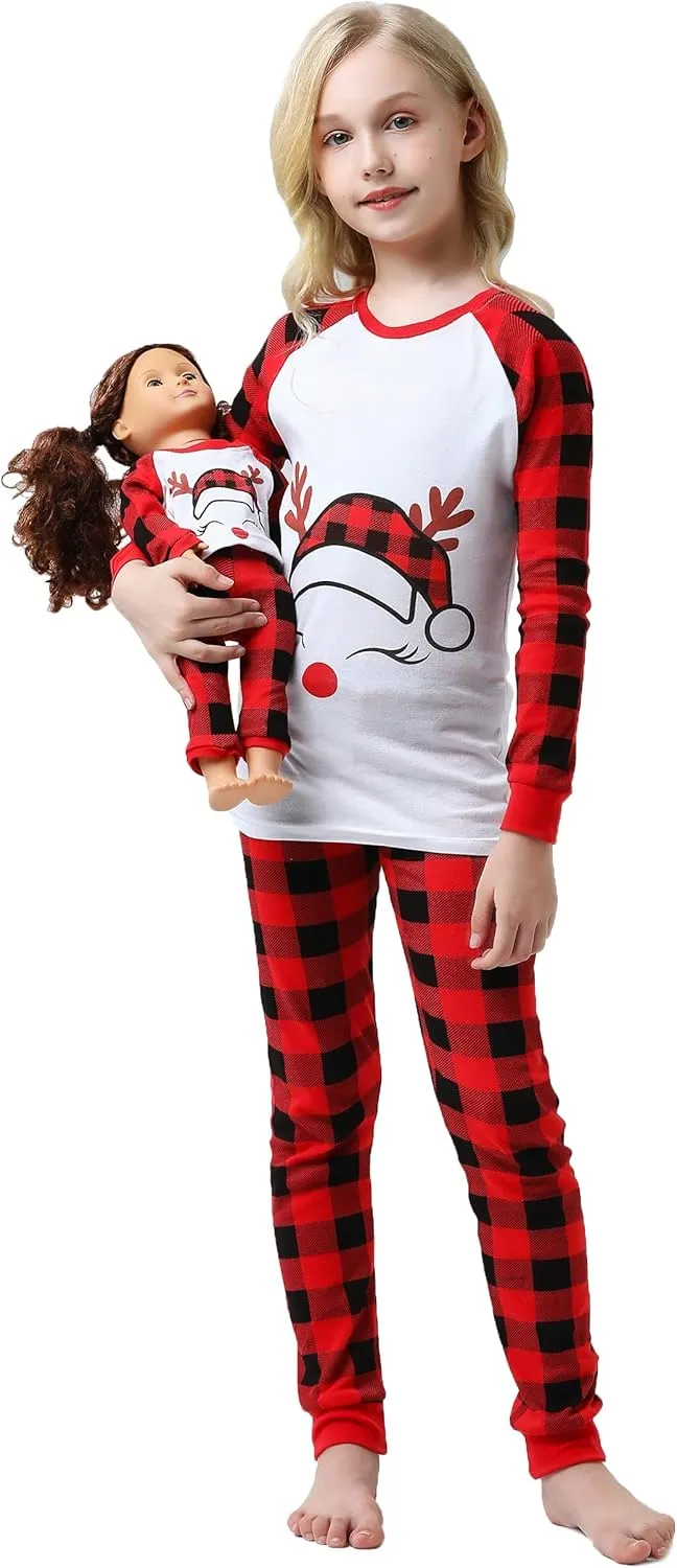 Babyroom Girls Pajamas Matching Doll Pjs Toddler Kids Cotton Sleepwear Christmas Clothes
