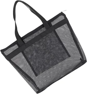 Bathroom Mesh Shower Bag Tote Pool Bag for Toiletries Travel Outdoor Polyester