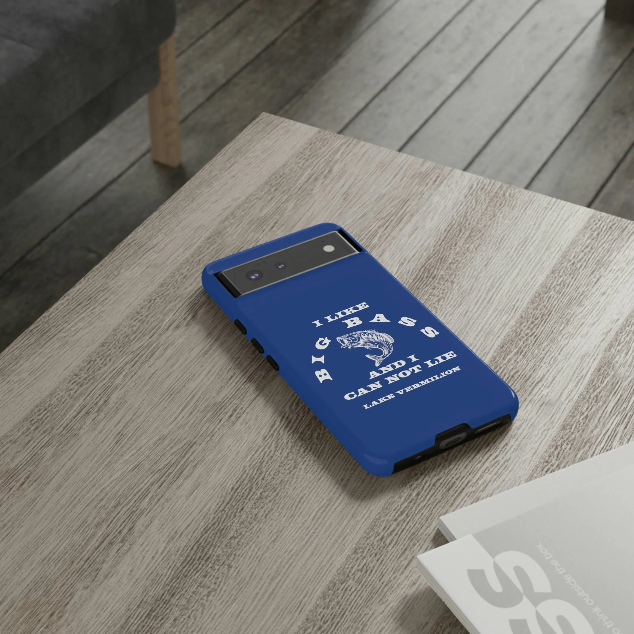 Big Bass - White Print - Blue - Tough Cases