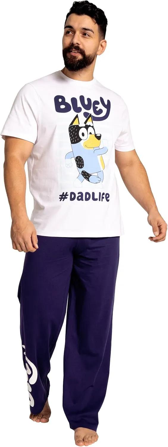 Bluey Pajamas | Cotton Mens Pajamas Set For Daddy | Dad Mens Pjs