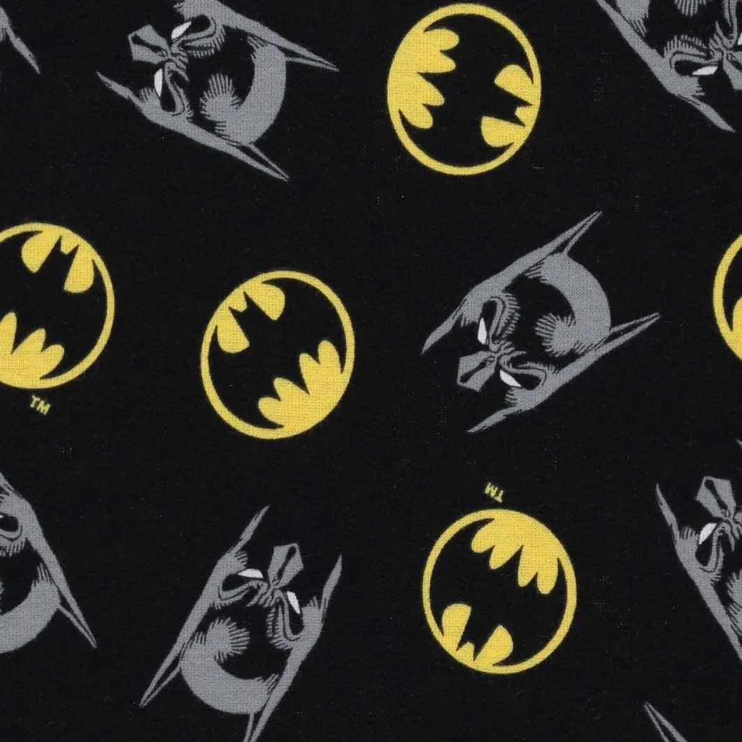 Boys DC Comics Batman Pajamas Set - 4 Piece Short Sleeve Batman Pajamas - Short Sleeves, Shorts and Pants Pajamas Set