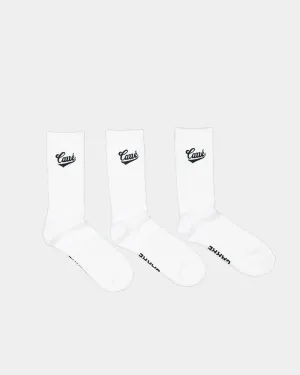 Carré Simplicity Sport Sock 3 Pack White