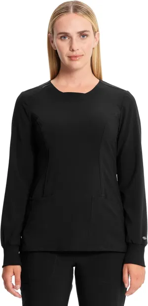 Cherokee Long Sleeve Scrubs for Women, 4-Way Stretch Performance Fabric CK781A