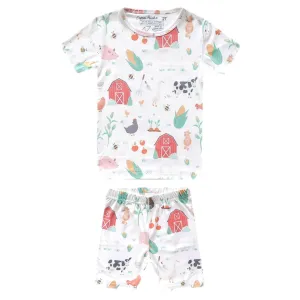 Copper Pearl Two Piece Short Sleeve Toddler Pajamas PJ Sets for Boys and Girls - Adorable Pattern Summer Pajamas Shorts to Keep Cool While Sleeping, Size 12 Months to 5T - Farmstead