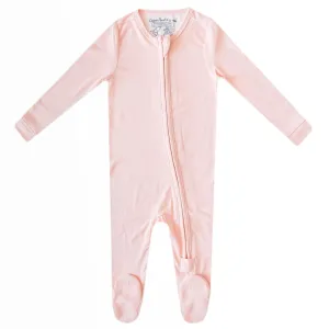 Copper Pearl Zip-Up Footie Baby Pajamas: Ultra-Soft Boys Pajamas and Girls Pajamas, Premium Knit Fabric in Stylish Prints, Tag-Free with Two-Way Zipper, Sized Newborn to 24 Months, Blush