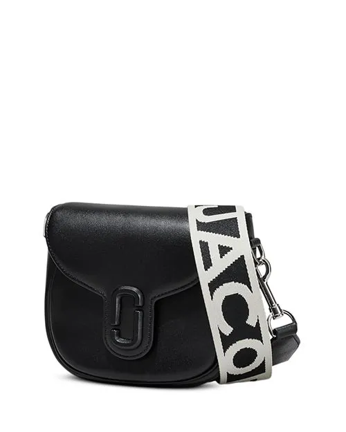 Covered J Marc MARC JACOBS Small Saddle Bag Black