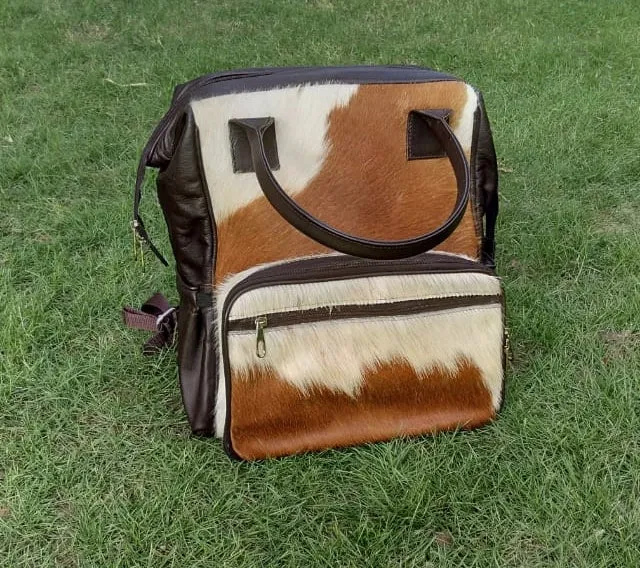 Custom Cowhide Diaper Bags