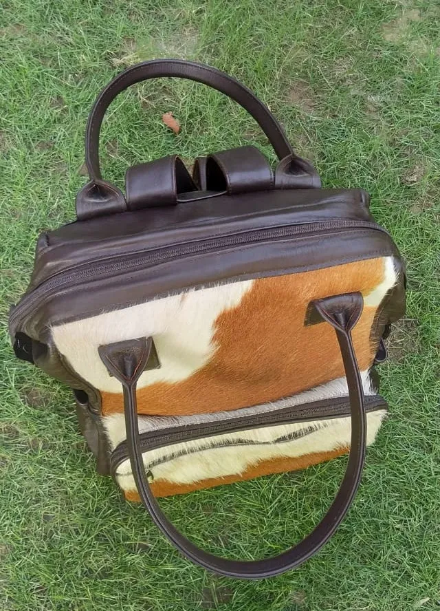 Custom Cowhide Diaper Bags