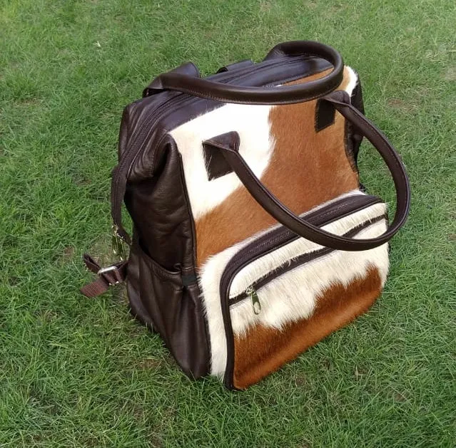 Custom Cowhide Diaper Bags
