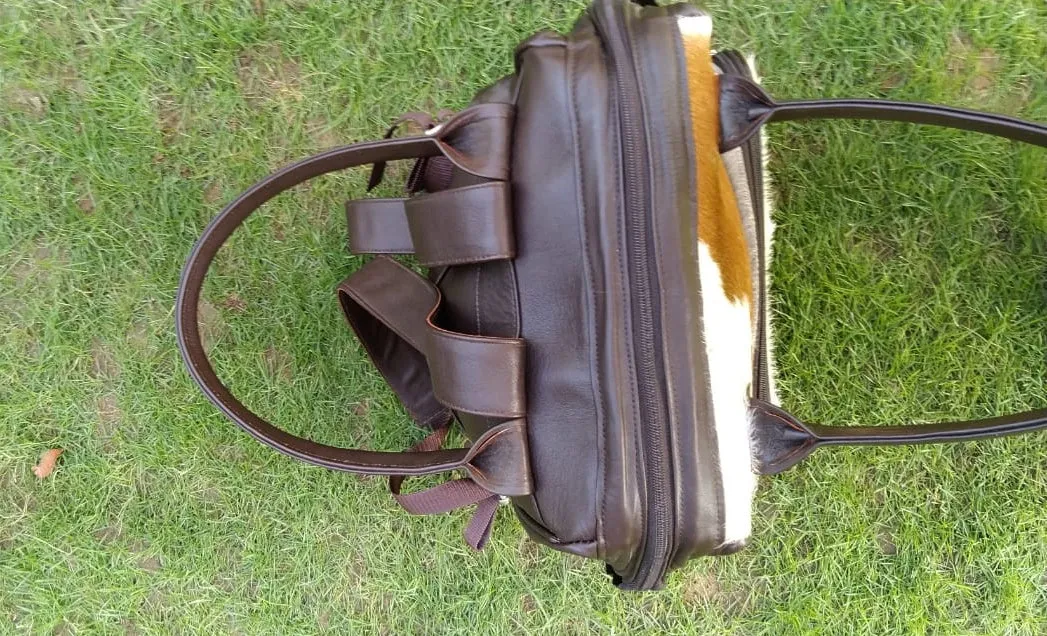 Custom Cowhide Diaper Bags