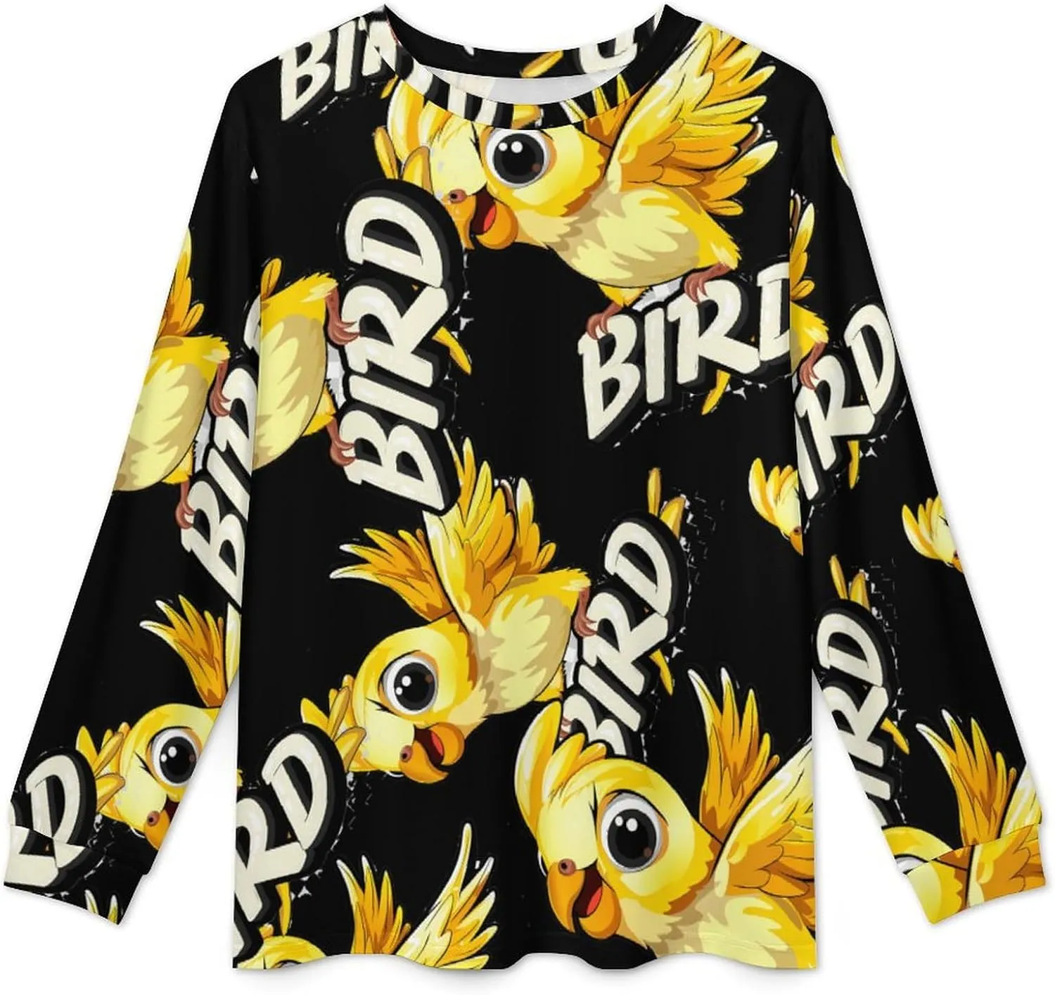Cute Parrot Bird Men's Pajama Set Casual Sleepwear Pjs Set Crewneck Shirts And Bottoms Comfy Loungewear
