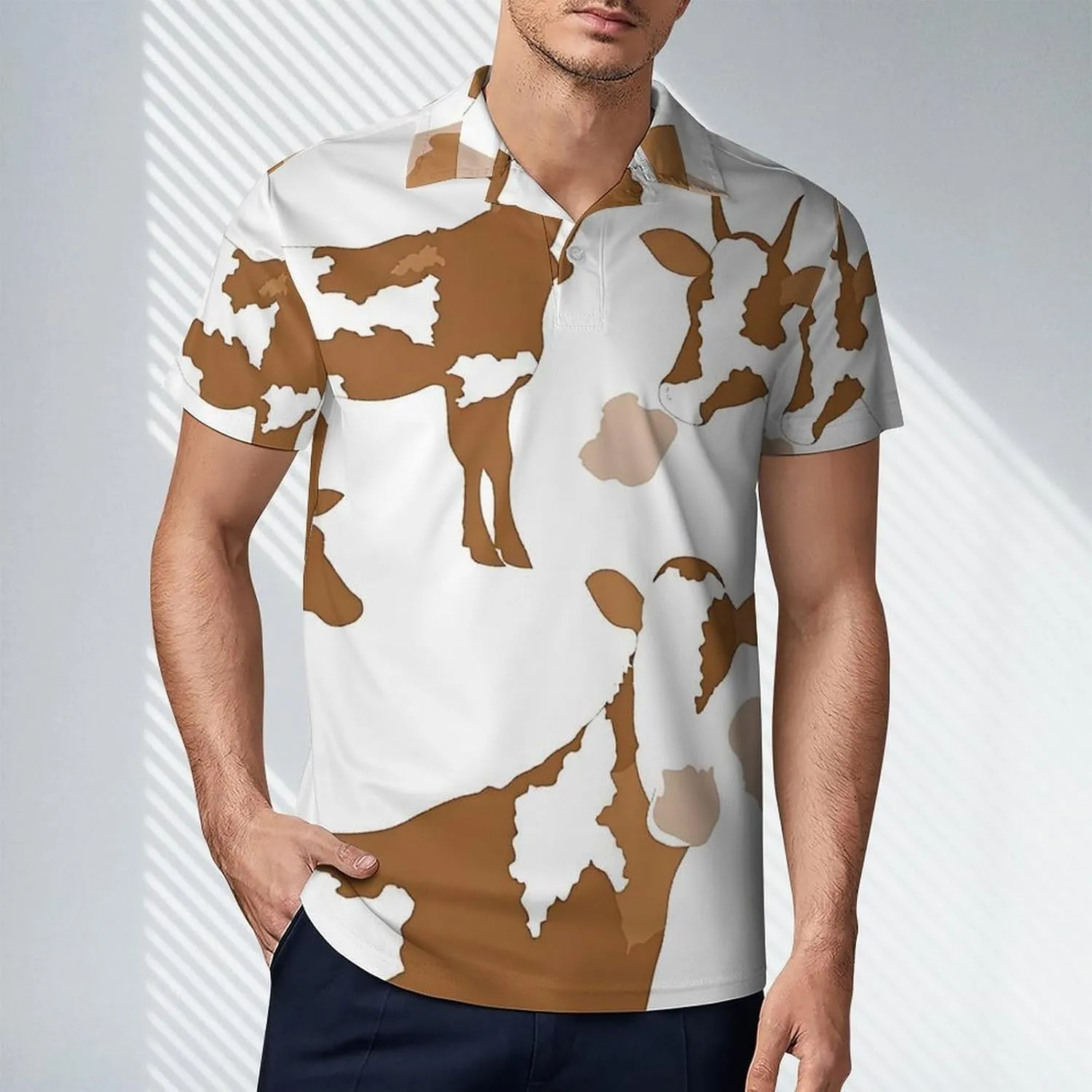 Cute Watercolor Men's Short Sleeve Polo Shirts Regular-Fit Quick-Dry Casual Golf T-Shirts Summer Pullover Tennis T-Shirt Tops