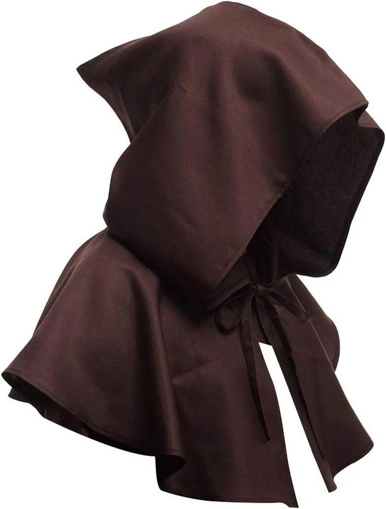 DCUTERQ Halloween Grim Cowl Cloak Medieval Wicca Pagan Hood Hat Cosplay Costumes Hooded Poncho for Men Women