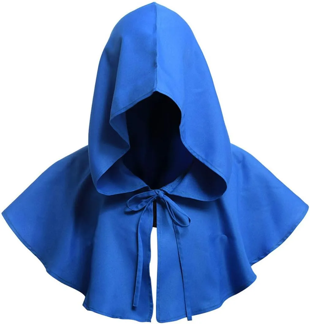 DCUTERQ Halloween Grim Cowl Cloak Medieval Wicca Pagan Hood Hat Cosplay Costumes Hooded Poncho for Men Women