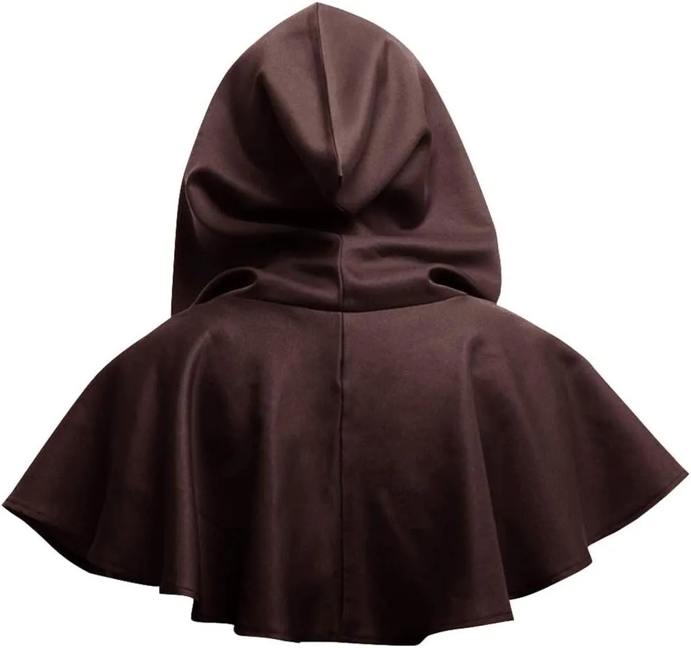 DCUTERQ Halloween Grim Cowl Cloak Medieval Wicca Pagan Hood Hat Cosplay Costumes Hooded Poncho for Men Women