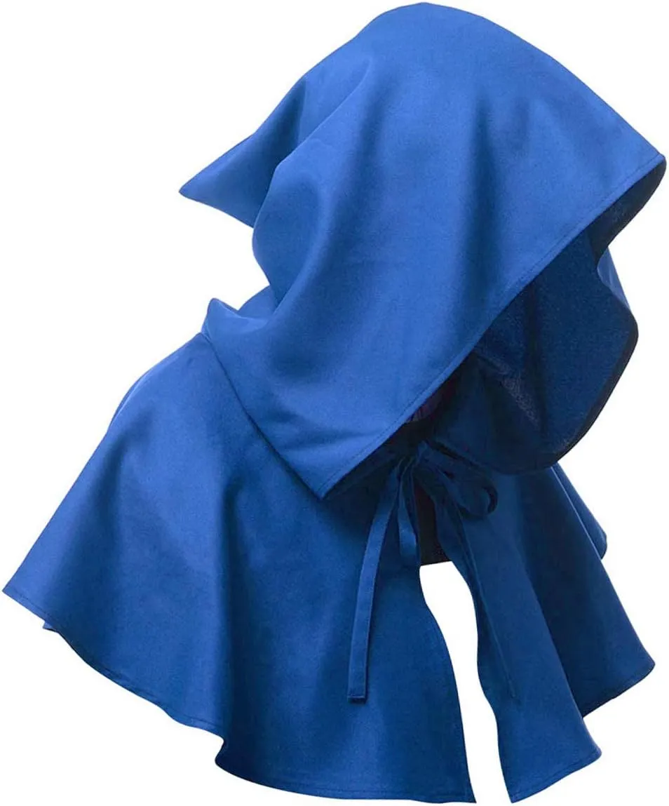 DCUTERQ Halloween Grim Cowl Cloak Medieval Wicca Pagan Hood Hat Cosplay Costumes Hooded Poncho for Men Women