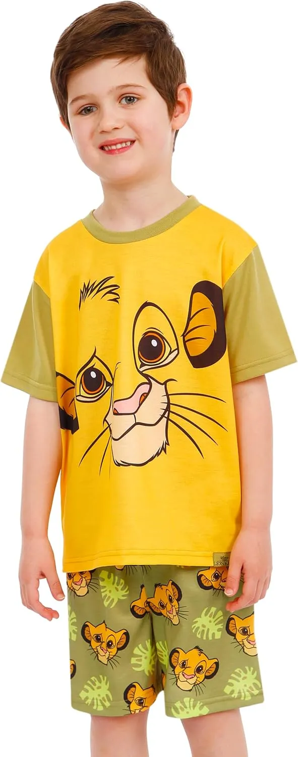 Disney Lion King Pajamas | Simba Boys Short Pajamas | Summer PJs For Boys