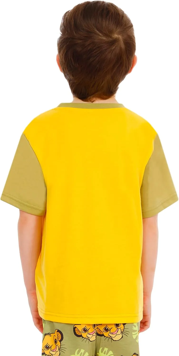 Disney Lion King Pajamas | Simba Boys Short Pajamas | Summer PJs For Boys