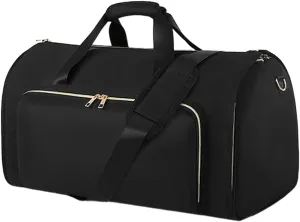 Duffle Garment Bag - 2 In 1 Travel Duffel Bags | Convertible Carry Garment Duffel Bag | Suit Travel Bag With Removable And Adjustable Shoulder Strap | Hanging Luggage Bag For Men Women Trips