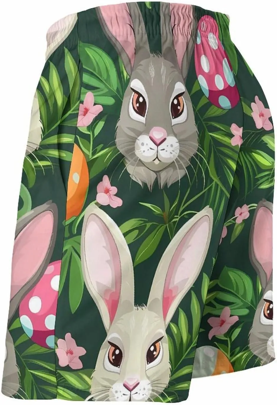 Funny Cartoon Rabbits Men's Swim Trunks Quick Dry Board Shorts Breathable Summer Beach Shorts Bathing Suits
