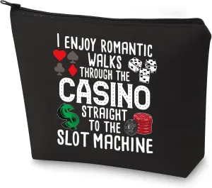 G2TUP Funny Gambler Gift Idea Casino Lovers Makeup Bag Slot Machine Casino Gambling Accessories Pouch Bag (Casino Bl Bag)