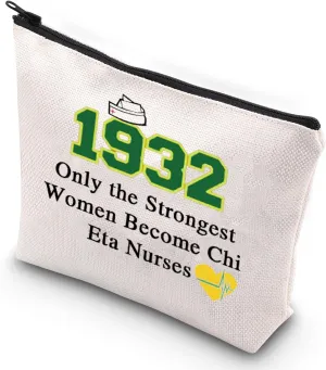 G2TUP Nursing Sorority Makeup Bag Gift Sorority Gift Only the Strongest Women Become Nurses Cosmetic Bag 1932 Sisterhood Merch (Only Strongest Nurses)