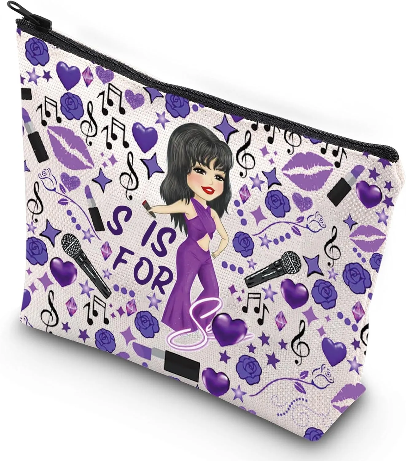 G2TUP S is for Song Make Up Bag Music Singer Mexican Zipper Pouch Album Gift for Fans (S Is For New)