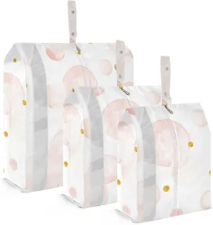 Garment Bag Closet Storage, Luggage Space Saver, Aquarelle Circles Pastel, Waterproof, 3 Set Travel Packing Cubes For Suitcases,Organizadores De Maletas Para