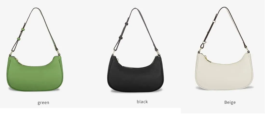 Genuine Leather Hobo Handbags for Women Cute Size Shoulder Bag Ladies Crossbody Purse Clutch Tote (Color : Beige)