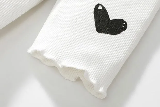 Heart Print Long Sleeve Set