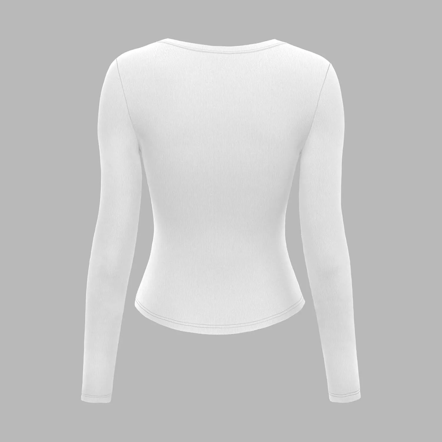 Henley Shirts for Women Long Sleeve Ribbed Knit Slim Fit Crop Tops 2024 Fall Casual Basic Tops Blouse Underscrubs