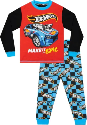 Hot Wheels Pajamas | Long Sleeve Boys Pjs | Race Car Pajamas For Boys | Multicolor 7