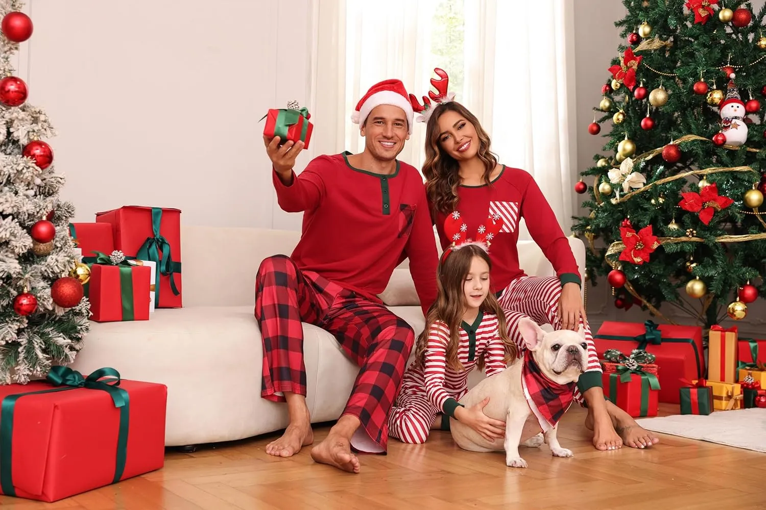 iClosam Family Christmas Pajamas Matching Sets Christmas Pjs Sleepwear Xmas Jammies for Women/Men