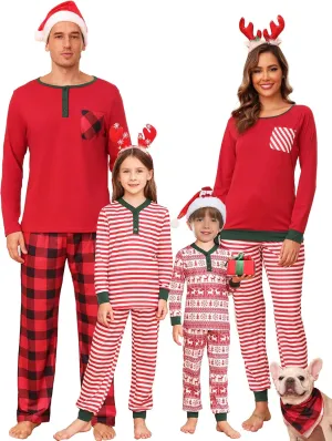iClosam Family Christmas Pajamas Matching Sets Christmas Pjs Sleepwear Xmas Jammies for Women/Men