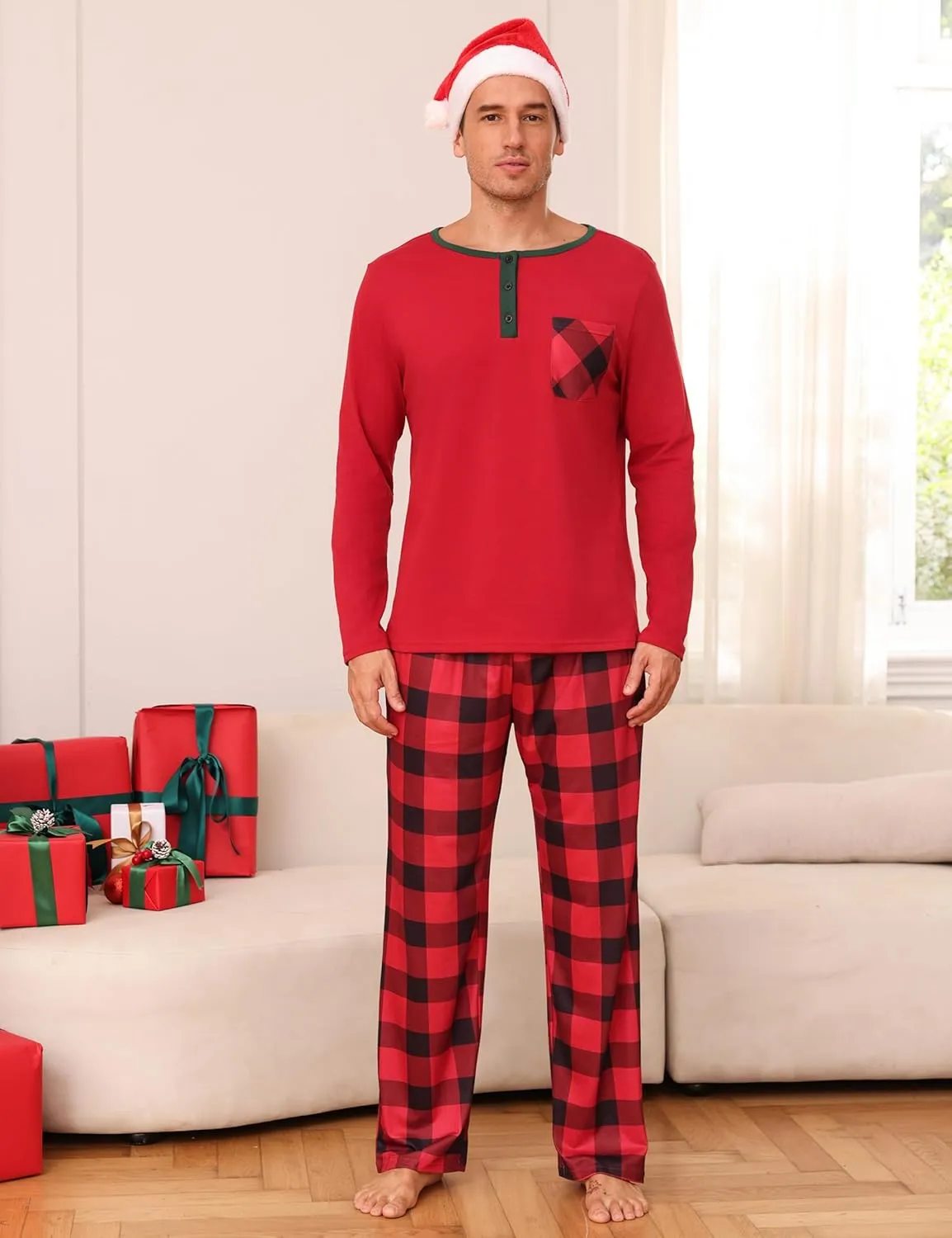 iClosam Family Christmas Pajamas Matching Sets Christmas Pjs Sleepwear Xmas Jammies for Women/Men
