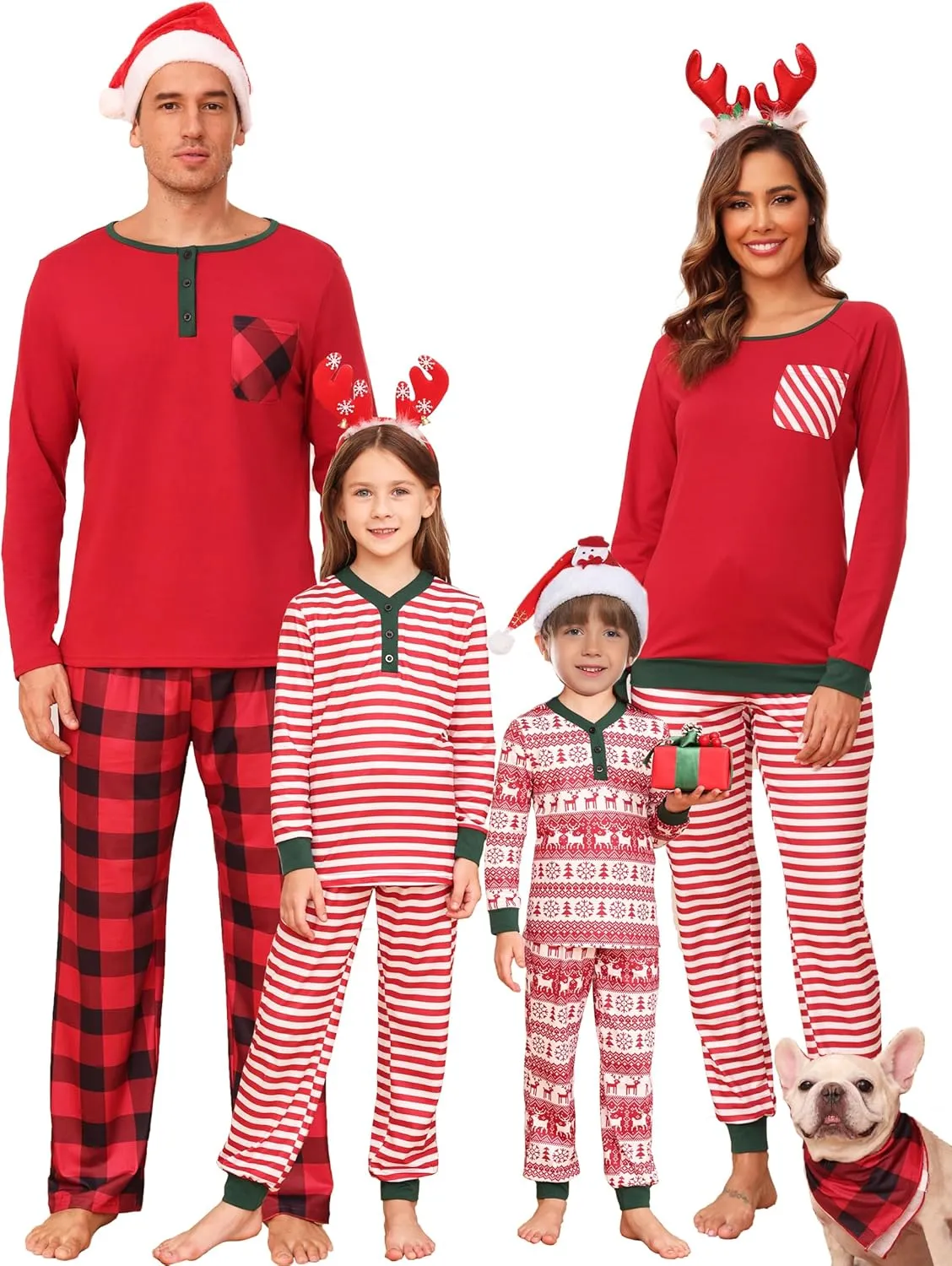 iClosam Family Christmas Pajamas Matching Sets Christmas Pjs Sleepwear Xmas Jammies for Women/Men